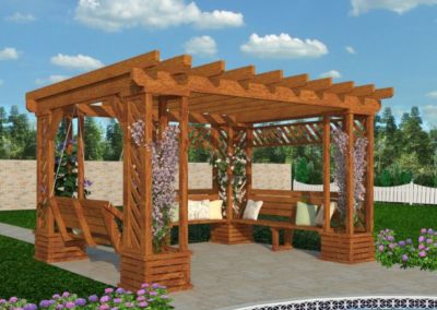 PERGOLA veľká 370x320 cm