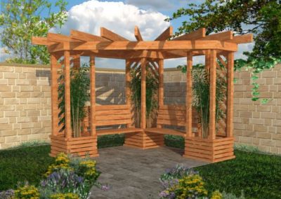 pergola stredná 230x230 cm